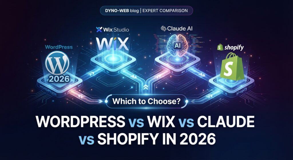 wp vs wix vs ai vs shopify 2026